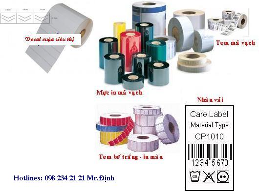 Nhận gia công thiết kế in ấn tem nhãn mã vạch,mực in mã v
