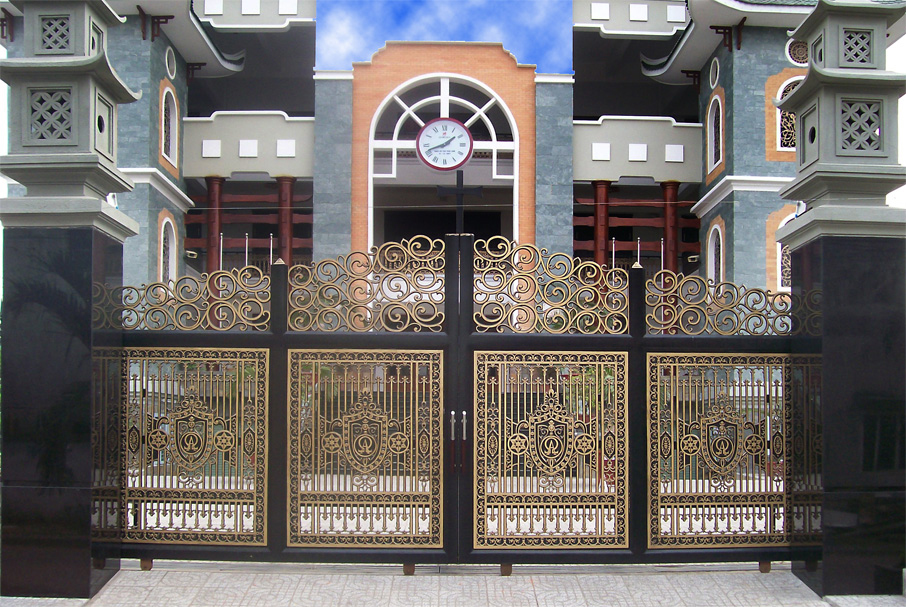 cua cong hop kim nhom duc dac+khung inox G045M2